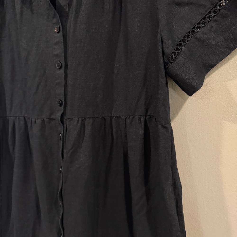 Chico's Black Button-Down Dress Size Medium Great Condition - Picture 10 of 15
